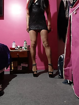 Horny slut in black tights